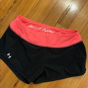 UA Breast Cancer shorts, small